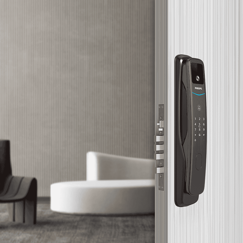 飛利浦 Philips 702-MVP 掌靜脈智能門鎖：免接觸、遙距視像、雷達偵測、4吋螢幕