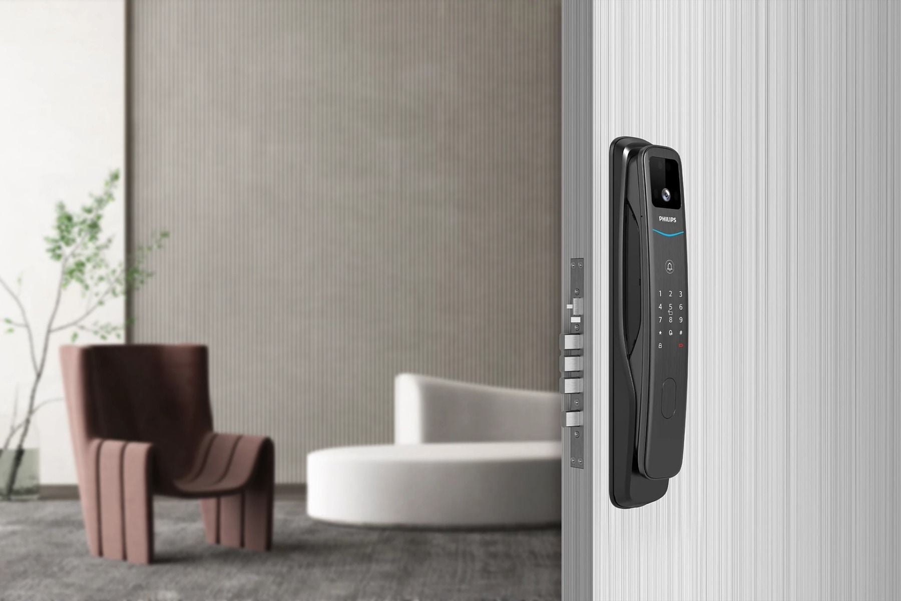 Philips EasyKey DDL702-MVP 掌靜脈智能電子門鎖 非接觸解鎖 香港行貨
