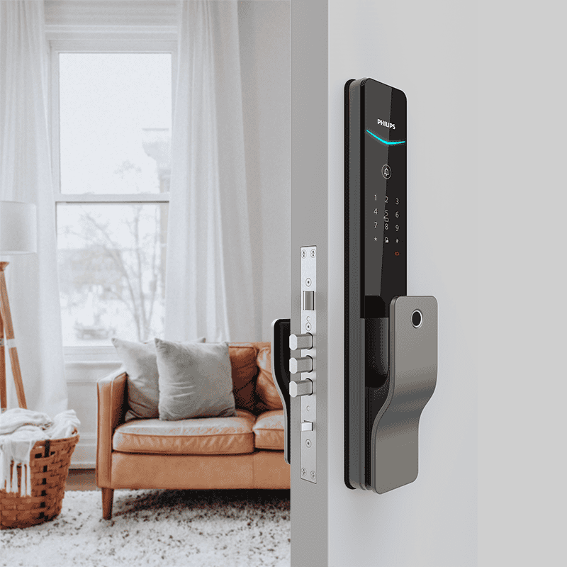 飛利浦 DDL801 智慧推拉式電子鎖 遠端APP控制 指紋密碼多功能安全門鎖
