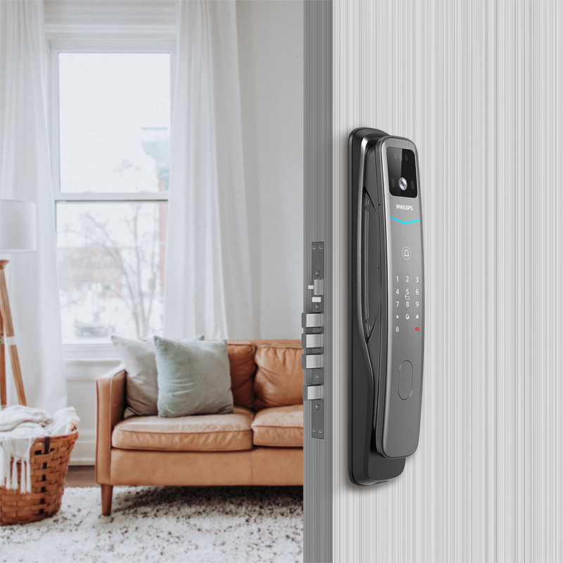 Philips EasyKey DDL702-FVP 人臉識別視像智能鎖 曜石黑 香港行貨