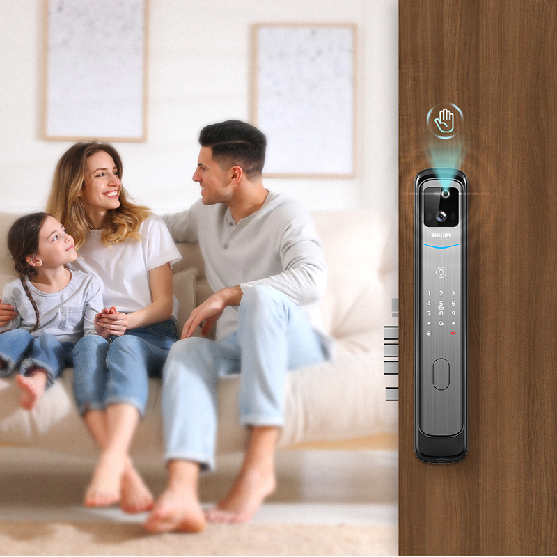 Philips EasyKey DDL702-MVP 掌靜脈智能電子門鎖 非接觸解鎖 香港行貨