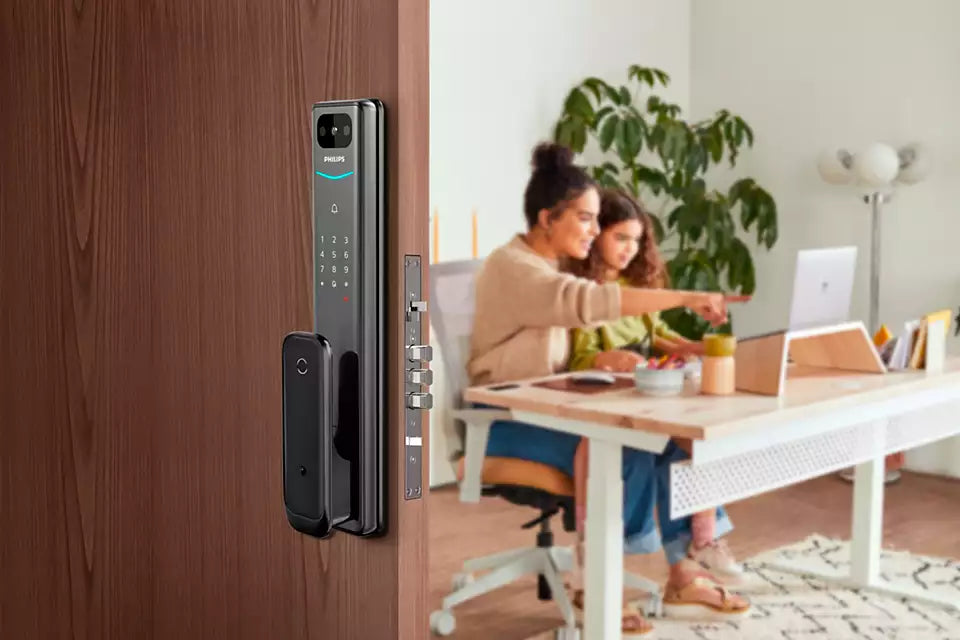 Philips EasyKey Alpha-VP 智能視像門鎖 紅古銅/曜石黑 香港行貨